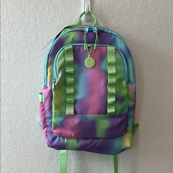 Ecotech Green and Purple Bag with Tie-Dye Design - Picture 4 of 10